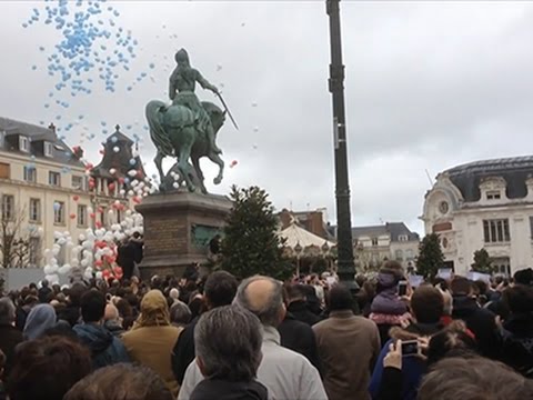 Raw- Rallies and Silent Marches Across France News Video