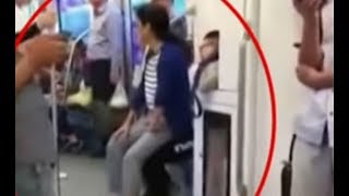 मेट्रो में सीट नहीं दी तो लड़के की गोद में जा बैठी महिला, देखें वायरल वीडियो