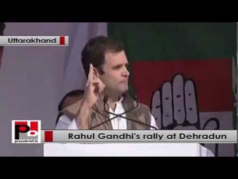 Rahul Gandhi at Dehradun slams BJP for its double speak on corruption