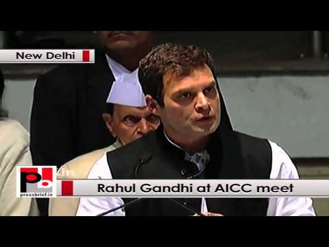 Rahul Gandhi at AICC meet- We created the Right to Identity, 'Aadhar'