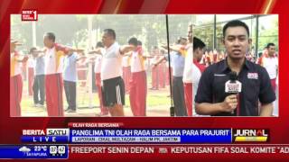 Panglima TNI Olahraga Bareng Wartawan