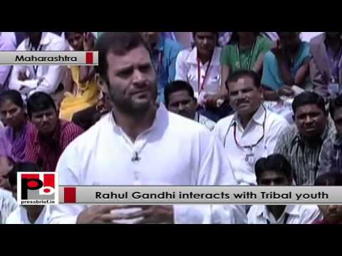 Rahul Gandhi interacts with Tribal youth in Maharashtra