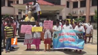 Veterinary Students Protest Demanding Implementation In Rajendra Nagar  | Hyderabad | iNews