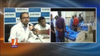 Pedda Amberpet Accident | Kamineni Doctors On Sanjana Health Condition | iNews