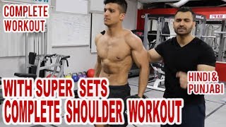 SHOULDER Gym Workout with SUPER SETS! BBRT #79 (Hindi / Punjabi)