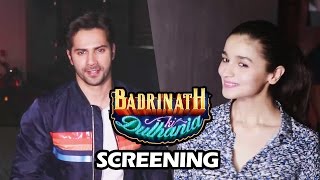 Varun Dhawan & Alia Bhatt At Badrinath Ki Dulhania Screening