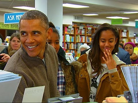 Raw- Obama Goes Shopping at DC Bookstore News Video