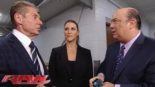 The McMahon family negotiates with Paul Heyman: WWE Raw, January 11, 2016