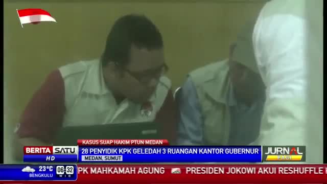 Penyidik KPK Menggeledah 3 Ruangan Utama Kantor Gubernur Sumut