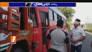 6 Injured in Road Accident as RTC Bus Collides  With Lorry at Nandigama | Guntur | iNews