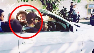 Shahrukh Khan TAKES Cute Abram For OPEN CAR Ride On Mumbai Roads