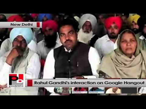 Rahul Gandhi on Google Hangout- Congress is a revolutionary party while BJP is conservative, part 03