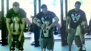 Salman Khan And Tubelight Kid Matin Rey Tangu Gym WORKOUT - Watch Video