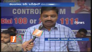 GHMC Officials Emergency Services And Inspects On Heavy Rains In Hyderabad | iNews