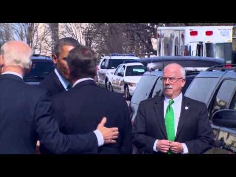 Raw- Obama Marks St. Patrick's Day Early in DC News Video