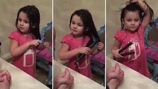 Adorable Little Girl Telling Her Dad That She is Getting Ready To Go On A Date With Harry Styles