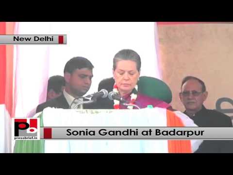 Delhi polls - Sonia Gandhi addresses Congress election rally, slams Modi, Kejriwal
