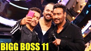 Salman Khan And Ajay Devgn SELFIE MOMENT On Bigg Boss 11 - Golmaal Again Promotion