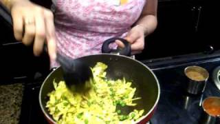 Spicy Cabbage Peas Recipe ( Indian Vegetarian bundgobi sabji)