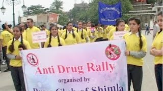 शिमला से नशा दूर भगाने को निकाली एंटी ड्रग रैली