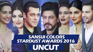 Sansui Colors Stardust Awards 2016 | Red Carpet Full Event HD | Salman, Shahrukh, Priyanka, Kajol