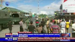 TNI Terlibat Bentok dengan Massa dari Suku Kamoro