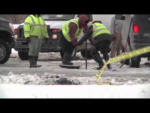 Raw- Flooding in Detroit After Water Main Break News Video