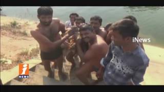 Deer Rescued By Villagers When Fell Into Canal At Ellanda | Warangal | iNews