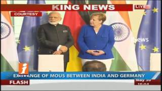 Exchange Of Agreement Between India And Germany | PM Modi With German Chancellor Merkel | iNews