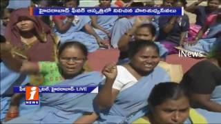 Fever Hospital Sanitation Workers Stages Dharna For 4 Salaries | iNews