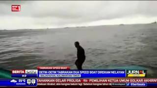 Inilah Detik-detik Tabrakan 2 Speedboat di Teluk Balikpapan