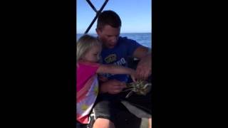 Little Girl Drops Crab on Dad's Crotch