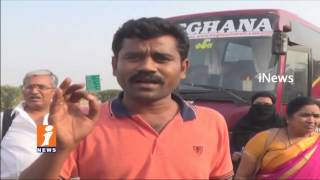 Private Travels Bus Stall Due To Technical Problem at Wanaparthy | iNews