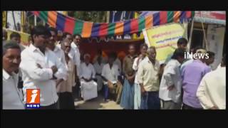 Farmers Dharna at Velagapudi Over Plots Allotment | iNews
