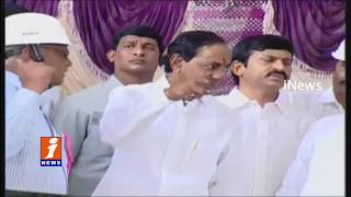 KCR With Harish Rao And jagadish Reddy Participated In Lift Irrigation Project | Khammam | iNews