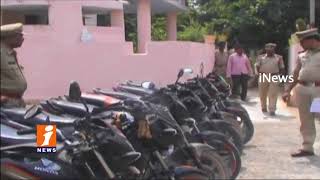 Guntur Police Arrests Bike Thief | Recover 25 lakhs Worth Bikes | iNews