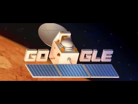 1 Month Anniversary of Mangalyaan Entering Mars' Orbit - Google Doodle