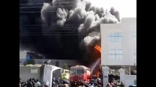 टायर फैक्ट्री में आग का तांडव, करोड़ों का नुकसान