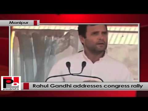 Rahul Gandhi addresses Congress rally at Imphal in Manipur