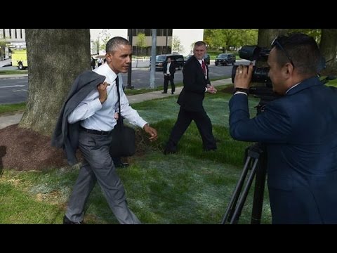 OBAMA on Rare Walk in Streets News Video