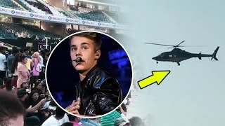 Justin Bieber's CHOPPER Arrives At DY Patil Stadium For LIVE CONCERT - Purpose Tour India