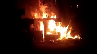 मदनगीर सेन्ट्रल मार्किट में लगी आग, 14 छोटी दुकानें जलकर खाक