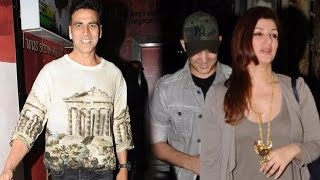 Akshay Kumar With Twinkle & Son Aarav At PVR Juhu During A Movie Night
