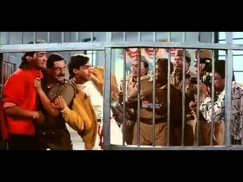 Aamir cuts the ribbon at police station - Andaz Apna Apna - Bollywood Movie Comedy Scene