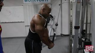 How to- TRICEP Rope Push downs with Fred BIGGIE Smalls (Pro Series)