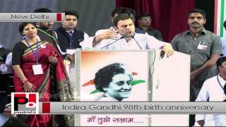 Rahul Gandhi praises Indira Gandhi says her ideas are root of Congress Politics Video