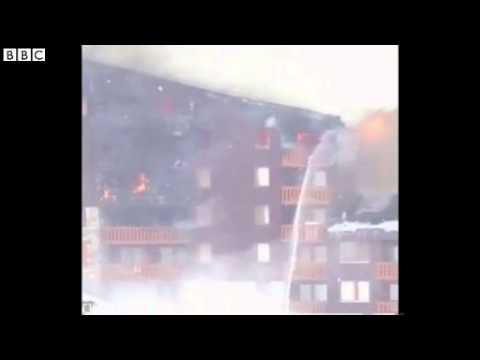 Val d Isere Ski chalet on fire in resort News Video