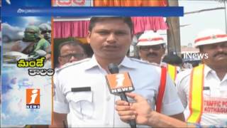 People Fear Over High Temperature in Kothagudem | Traffic Police Arrange Chalivendram | iNews