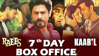 RAEES Vs KAABIL - 7th DAY BOX OFFICE COLLECTION - FANTASTIC GROWTH