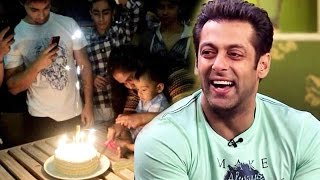 Salman's Cute Nephew Ahil's CUTTING His 1st Birthday Cake In Maldives